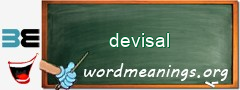 WordMeaning blackboard for devisal